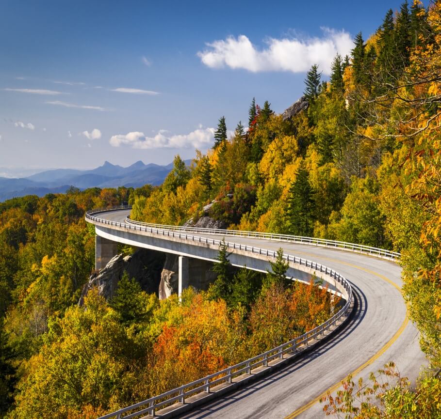 image of the trail ridge road in the blue ridge parkway area of virginia